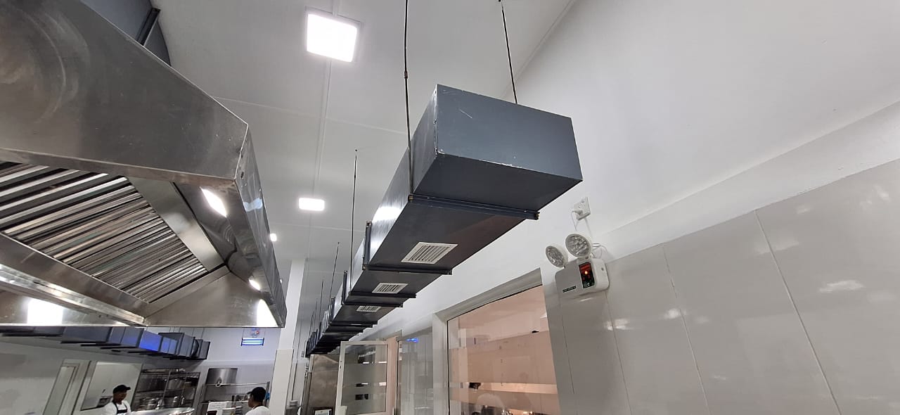 Stainless ducting fabricated and installed by NativeWay Maldives