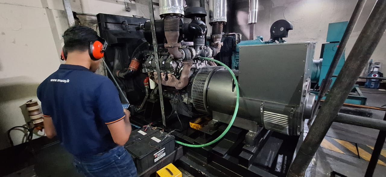 Cummins generator units inside a Cinnamon Maldives resort engine room