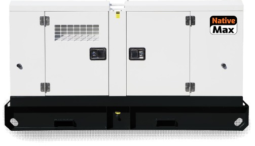 Nativemax diesel generator — front view of the canopy