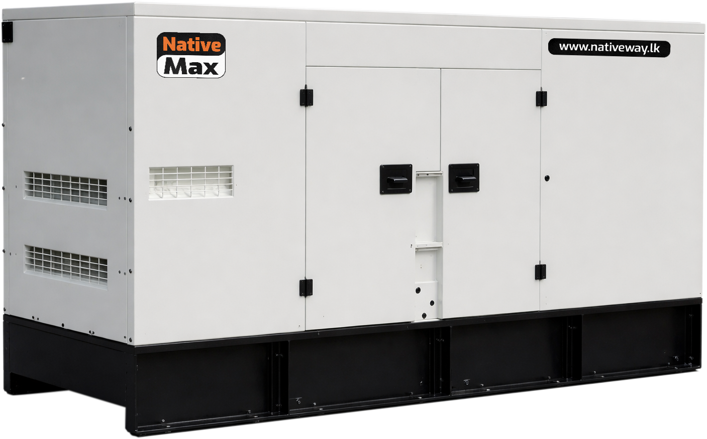 Nativemax canopied diesel generator — side view