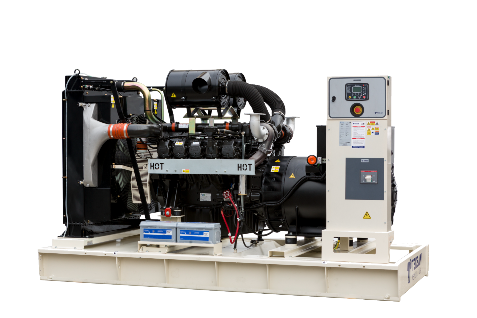 Teksan open skid-mounted diesel generator